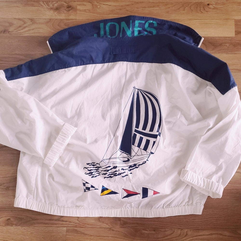 Jones New York Vintage Sailboats Windbreaker!